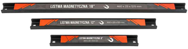 Sada magnetických líšt 20cm, 30cm, 46cm, PM-LM-3LT, POWERMAT 14