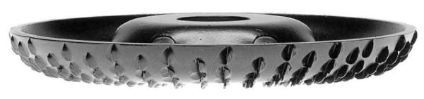 Rašpľa do uhlovej brúsky štvrťkruhová R15 125 x 22,2 mm stredný zub, TARPOL, T-94