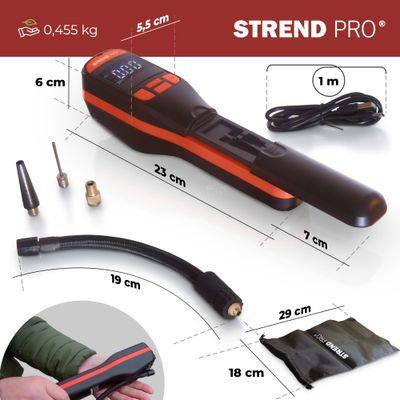 Kompresor Strend Pro K25, ručný, 150 psi, 10 bar, LED svetlo, akumulátorová pumpička 9