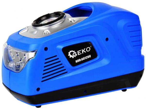 MINI kompresor 100 W s LED svetlom, 12/230 V, 30 l/min, tlak 8 barov, GEKO 1