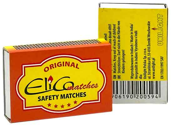 Zápalky krátke 10x balení, 38 ks, ELICO 1