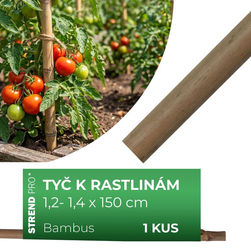 Tyč Garden KBT 1500/12-14 mm, bal. 10 ks, bambus, oporná k rastlinám 1