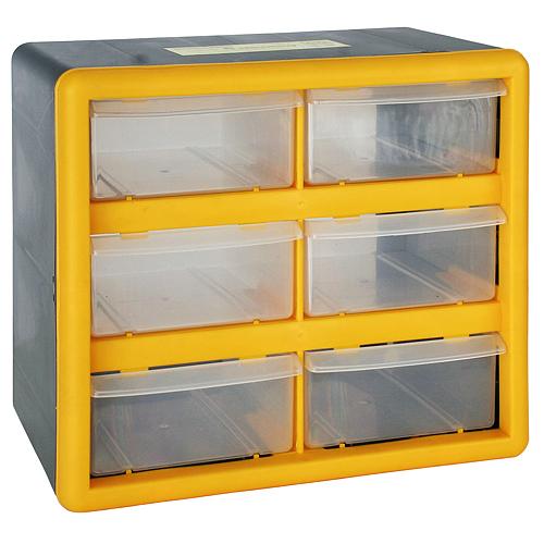 Organizér na stenu Strend Pro SBx3045-A, 06 zásuviek, 26.5x16x23.5 cm, max. 12 kg