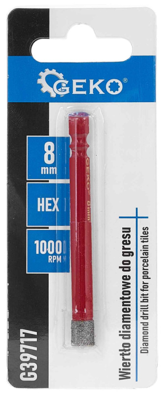 Diamantový vrták do gresu 8 mm, upnutie 6-HRAN, GEKO 2