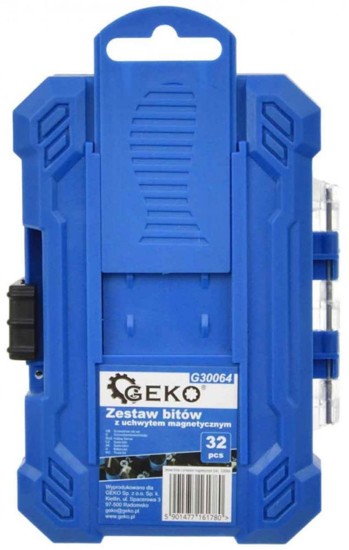 Sada bitov 1/4" s magnetickým nadstavcom, materiál S2, 32-dielna, GEKO 1