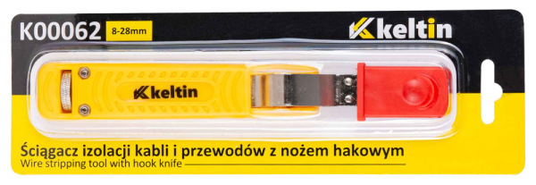 Nôž elektrikársky na odizolovanie káblov s ohnutou čepeľou 8-28 mm, KELTIN 1