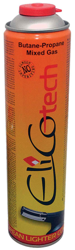 Plynová kartuša s propan-butanom 600 ml, závit 7/16“, ELICO