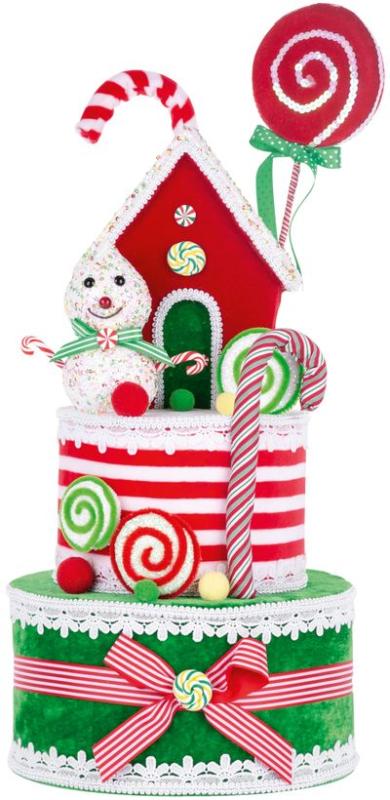 Dekorácia MagicHome Vianoce, Candy Line Torta, 27x57 cm