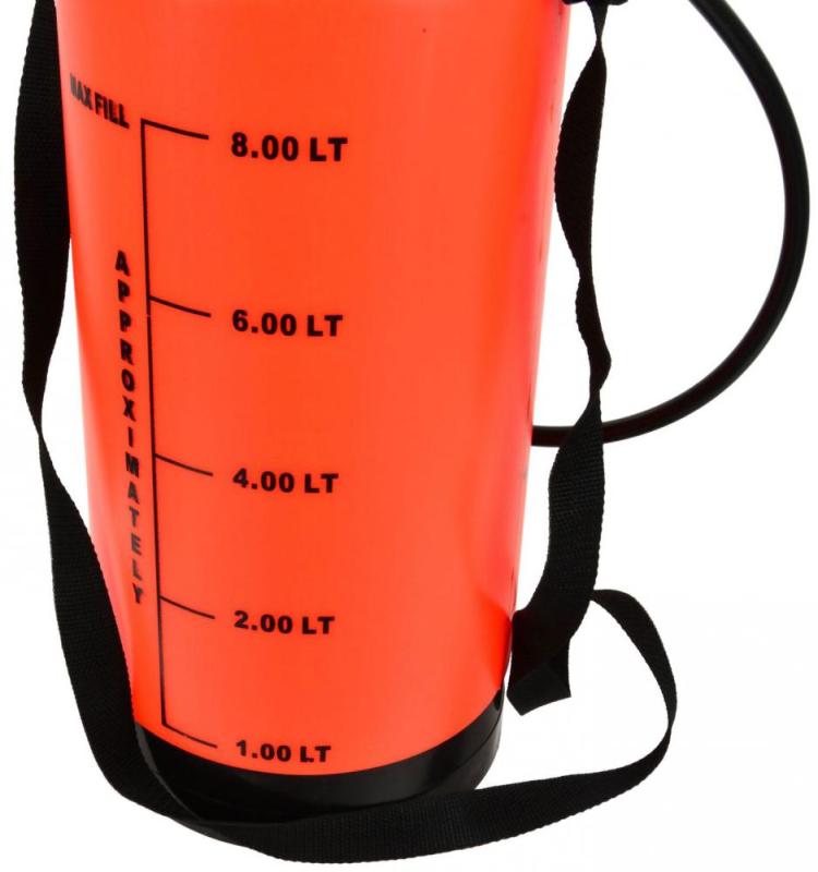 Postrekovač ručný tlakový 8 litrov, oranžový, GEKO