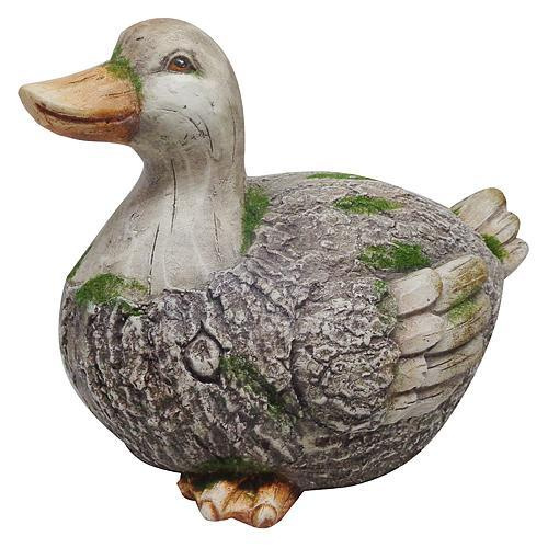 Dekorácia MagicHome Gecco, Kačka, magnesia, 30 cm