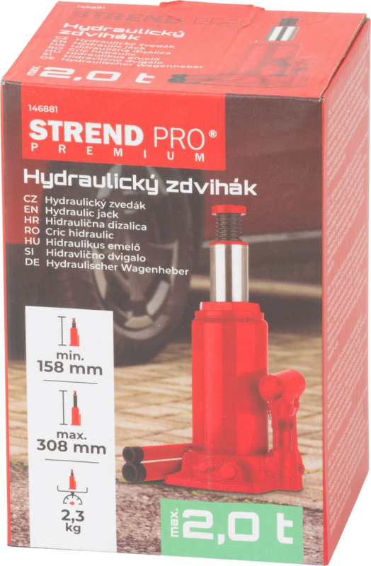 Zdvihák Strend Pro Premium, 02 tony, 158-308 mm, hydraulický 1