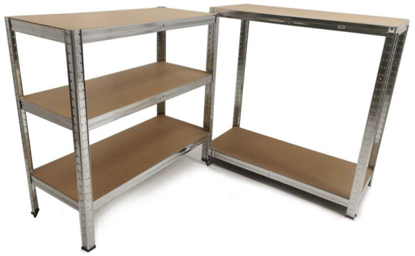 Kovový regál s 5 policami z MDF dosky 1800 x 900 x 400 mm, nosnosť police 175 kg, MAR-POL 1
