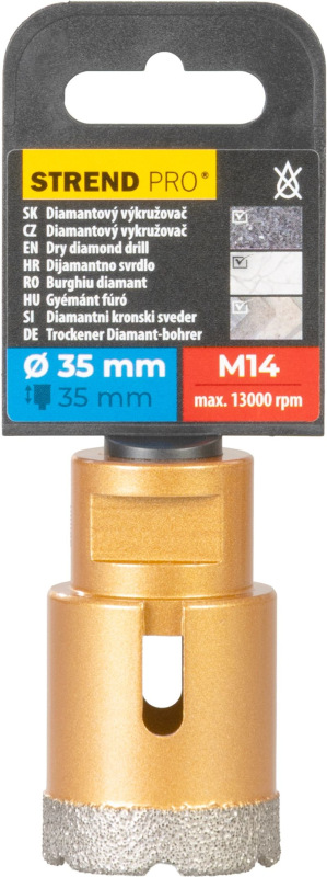 Vyrezávač Strend Pro, diamant, korunka, M14, 35 mm 2