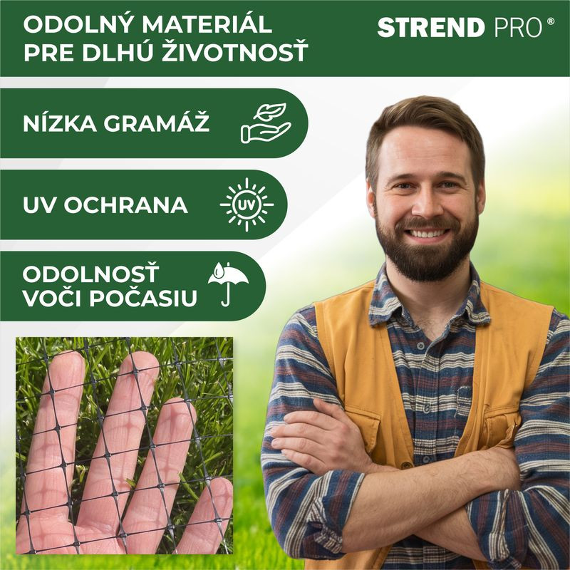 Sieť proti krtom GrassGuard, oko 16x16 mm, 1 m, L-200 m, do zeme, proti krtkom 2