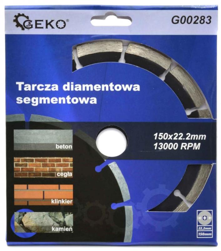 Diamantový kotúč segmentový 150 x 22 x 2,4 mm, segment 10 mm, PROFI, GEKO 1