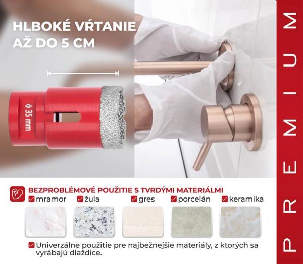 Vyrezávač Strend Pro Premium DCB11, 35 mm, M14, korunka, diamant, professional 3