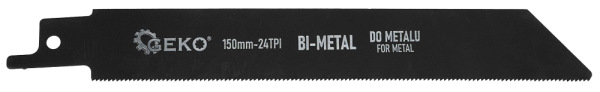 Sada mečových pílových listov na kov Bimetal 150 mm 24 TPI, 5 ks do chvostovej píly, GEKO 2