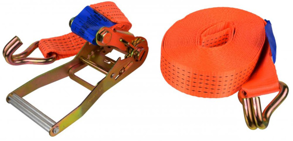 Remeň upínací s račňou 5000 kg, 2 háky, 50 mm x 10 m, GEKO 3