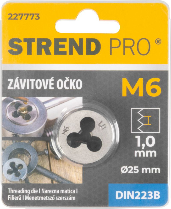 Očko Strend Pro, závitové, M6x1 mm, metrický závit priemer 25 mm, DIN223B 1