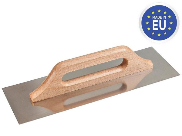 Hladítko Strend Pro Premium, HardWood, drevená rúčka, 270x130 mm, rovné, 0,7 mm, nerez 1