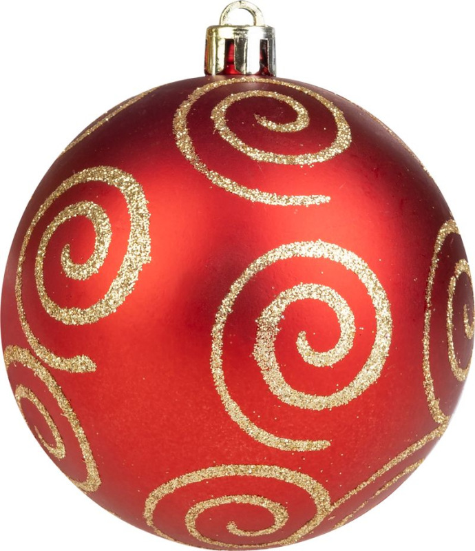 Gule MagicHome Vianoce, 4 ks, zlaté s ornamentami, 7 cm 1