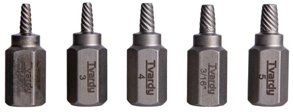 Sada vyťahovačov zalomených skrutiek M3-M14, 15-dielna, TVARDY 9