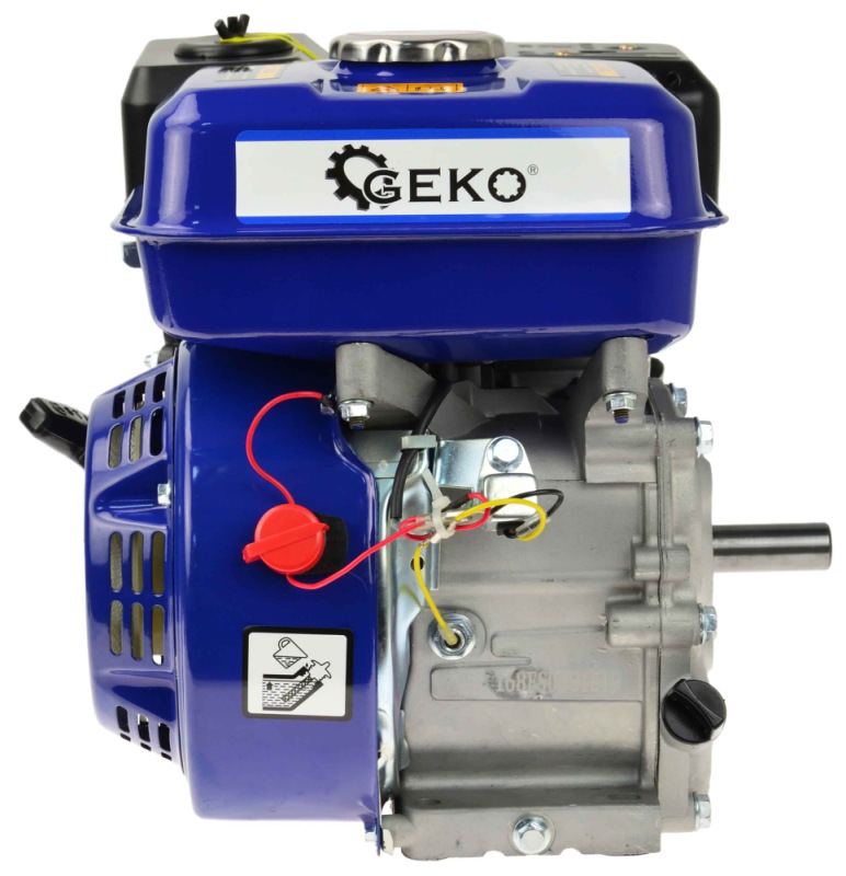 Benzínový štvortaktný spaľovací motor, objem 196 cm3, výkon 6,5 HP, hriadeľ 20 mm, GEKO 4