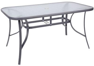 Stôl LEQ GREGORY ShadowGray, sklo 5 mm, 140x80x72 cm