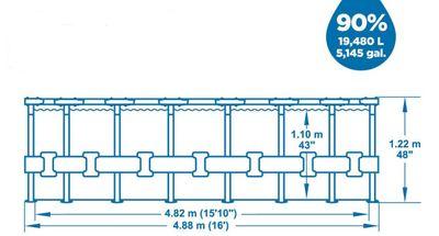 Bazén Bestway® Steel Pro MAX, 5612Z, kartušová filtrácia, rebrík, plachta, 488x122 cm 5