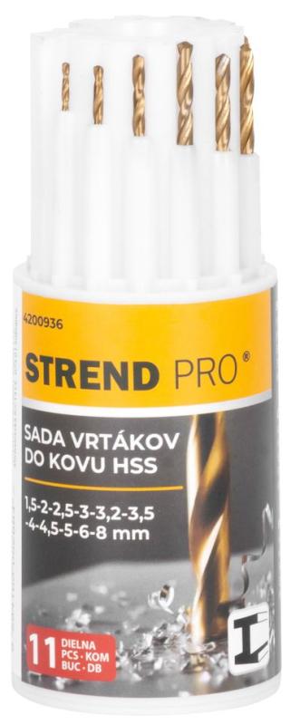 Sada vrtákov, Strend Pro, do kovu, 13,3x5,4x5,4 cm, bal. 11 ks 1