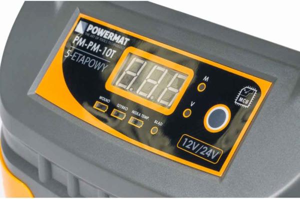 Nabíjačka elektronická akumulátorová 12/24V, 100/200Ah, 220V, PM-PM-10T, 3