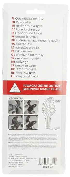Nožnice na PVC rúrky, max. priemer 42 mm, DRAUMET 10