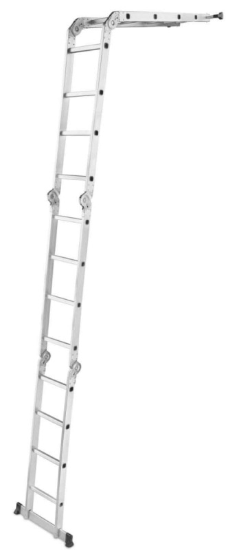 Rebrík štvordielny kĺbový 4 x 4 priečok, 470 cm, 13,4 kg, GEKO 6
