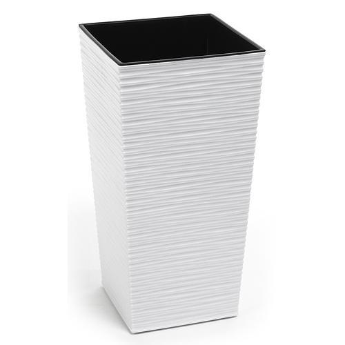 Kvetinac FINEZJA DŁUTO, 190x190x360 mm, biely