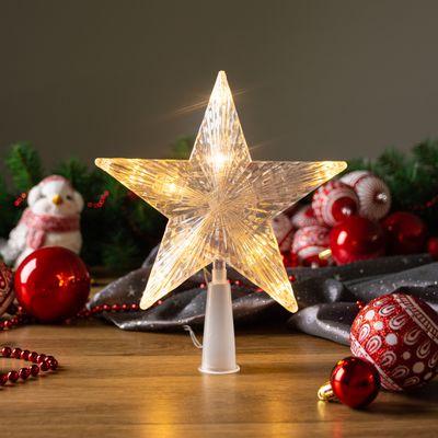 Hviezda MagicHome Vianoce, 10x LED, zlatá, 2xAA