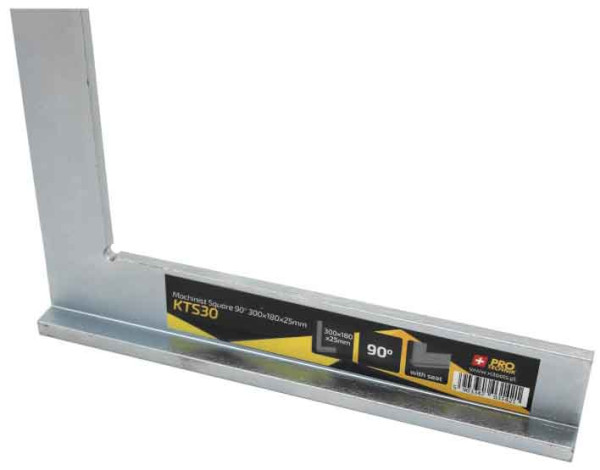 Uholník 90° zámočnícky, oceľový s príložníkom 300 x 180 x 25 mm, PRO-TECHNIK 1