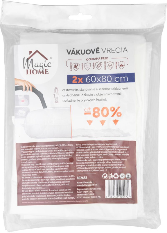 Vak Vrece MagicHome, vákuové, s odsávaním 60 x 80 cm, bal 2 ks 4