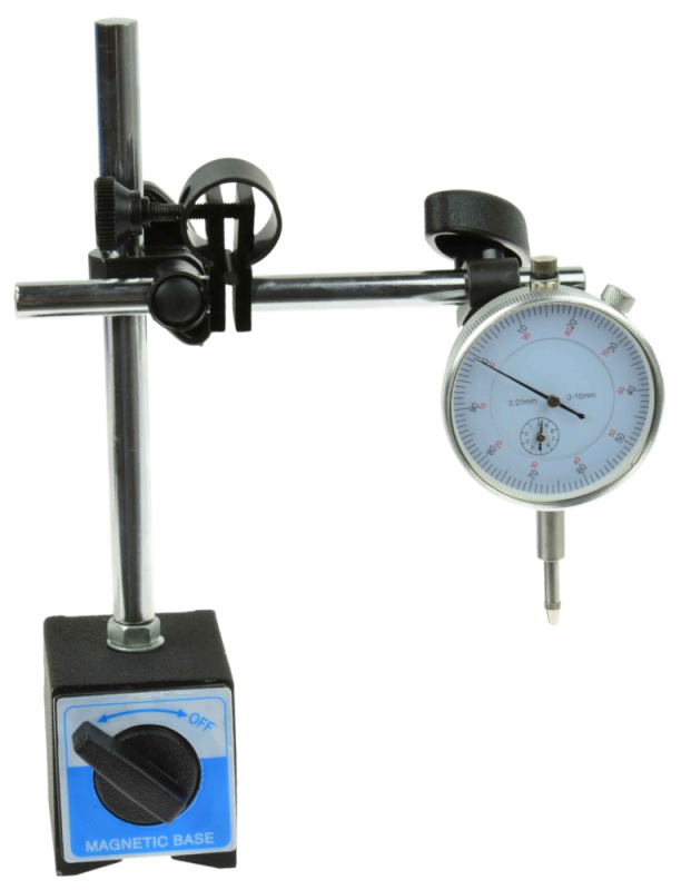 Odchýlkomer 10/0,01 mm na magnetickom stojane, GEKO 2