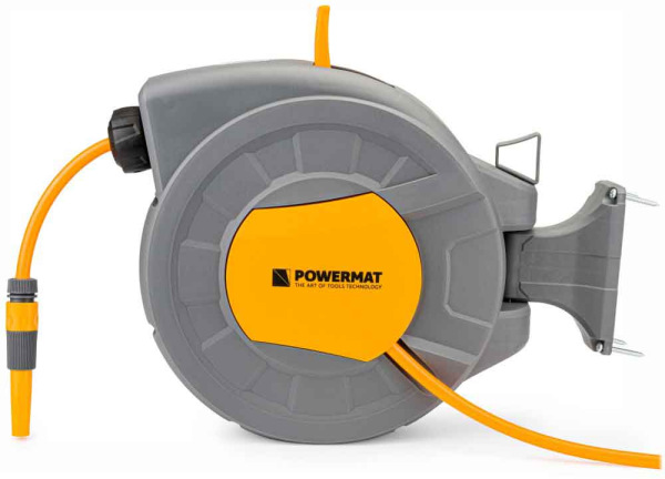 Navíjací bubon s držiakom na stenu so záhradnou hadicou 20 m, PM-ABNW-20T, POWERMAT 7