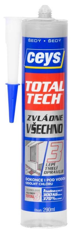 Lepidlo Ceys TOTAL TECH EXPRESS, 2v1 tmel, šedé, 290 ml