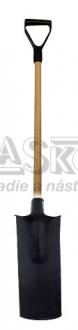 Rýľ štychar kovaný 52 cm, čierny lak s bukovou násadou, PVC rukoväť