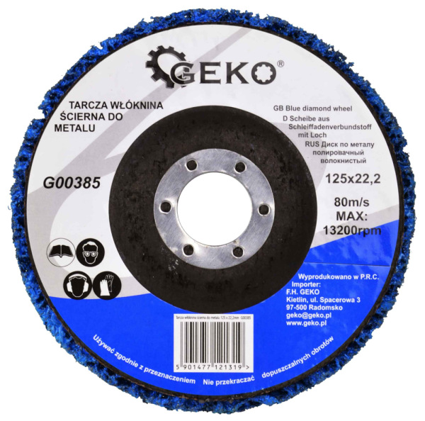 Brúsny kotúč na odstraňovanie farby z dreva a železa 125 x 22 mm, GEKO 3
