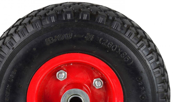 Koleso na vozíky 260 x 85 mm, upínací otvor 16 mm, bez osky, GEKO 6
