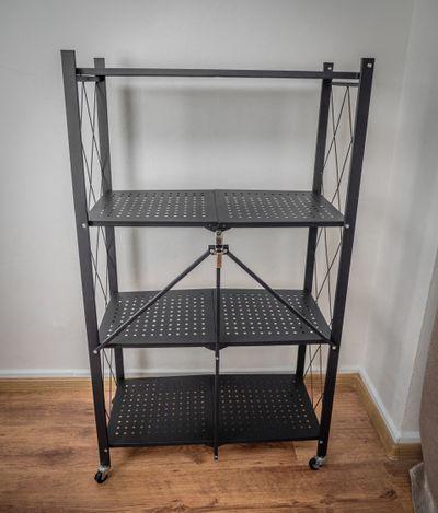 Regál Racks RAW4T, kovový, 4 police, 1270x720x340 mm, max. 50 kg/polica, prenosný, na kolieskach 8