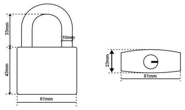Zámok visiaci liatinový 60 mm, XL-TOOLS 1