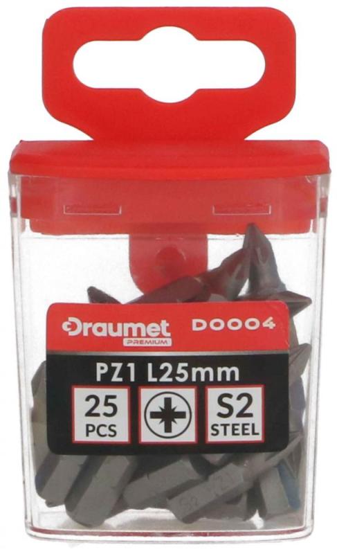 Bit 1/4“ DRAUMET PREMIUM PZ 1, oceľ S2, EGA 2