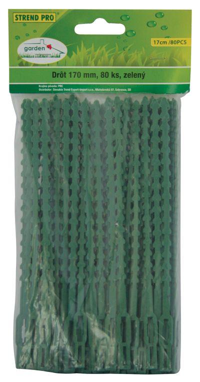 Páska Garden HG6171-B, viazacia na rastliny, bal. 80 ks, zelená, 170 mm