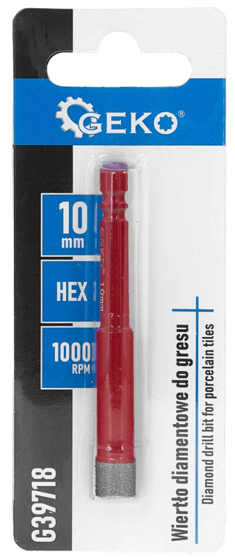 Diamantový vrták do gresu 10 mm, upnutie 6-HRAN, GEKO 2