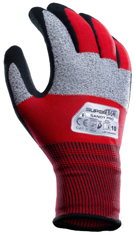 Ochranné rukavice SUPER TECH SANDY PRO, pieskový nitril, veľkosť 9, VASKO 5