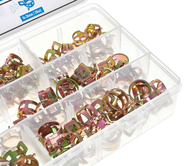 Sada pružných svoriek 8-18 mm, 135-dielna, GEKO 1